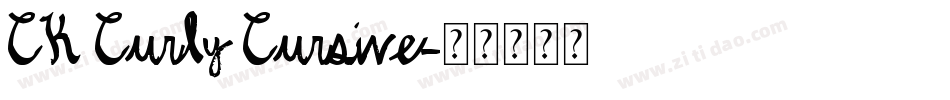 CK Curly Cursive字体转换
